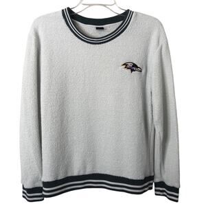 Baltimore Ravens NFL Team Apparel Women's Fuzzy Long Sleeve Sweatshirt Small